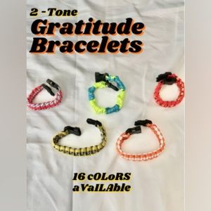 Hand Made 2 Tone Gratitude Bracelets!